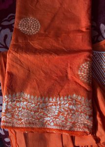 Orange Embroidered Kurta Set