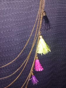 NEVER WORN🌸 BOHO TASSELED Necklace 💜💛💚