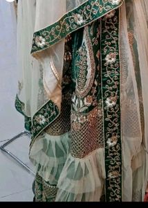 Green Embroidered Lehenga Choli