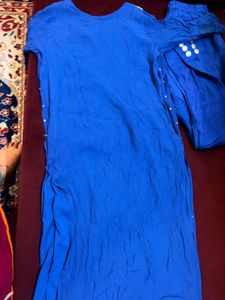 Stone Work Blue Kurta Set