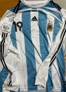 Argentina Jersey Long Sleeve Retro Messi Kit