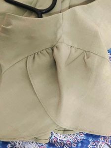 Olive Green Flutter Sleeve Top