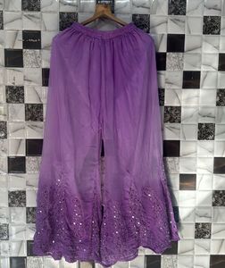 Lavendar Chikankari Kurti Set