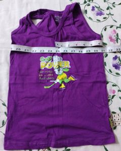 Purple Cotton Sleeveless Vest (Boy)