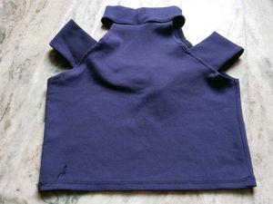 Stylish Blue Cut-Out Top