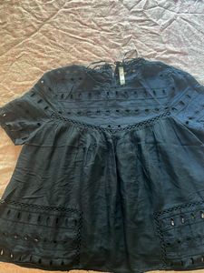 Zara Schiffli Top