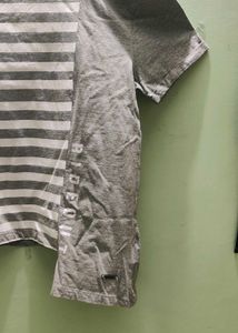 Roaster Grey Printed Women&#39;s Round Neck