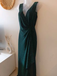 Naniyali Black With Green Shimmer Gown From US
