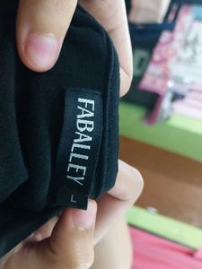 FabAlley Black Slit Dress