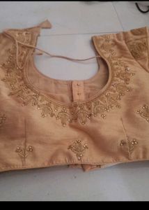 Embroidered Silk Saree Blouse