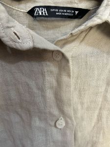 Zara Linen Blend Crop Top