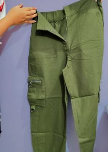 Korean Olive Green Cargo Pants