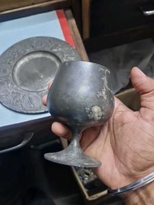 Vintage Chalice &amp; Plate Set