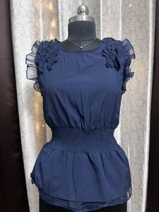 Navy Blue Designer Top