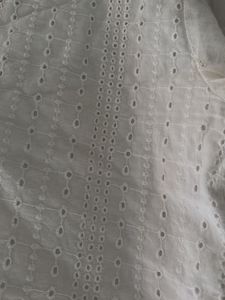 Chikankari cotton white top