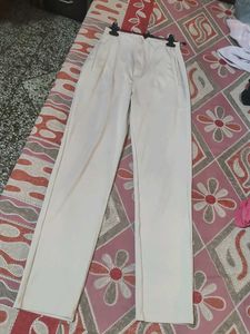 Beige Straight Leg Pants