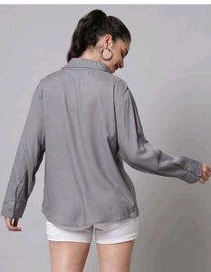 Grey Button-Down Shirt