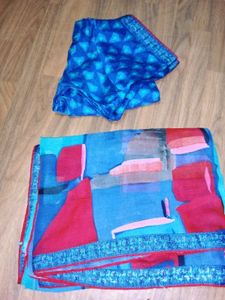 Saree With Stiched Blouse