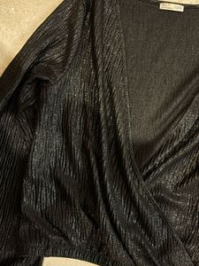 Elegant Party Black Wrap Top