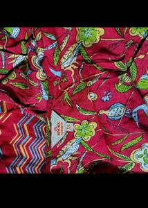 Red Floral Pure Cotton Kurta Set Anouk