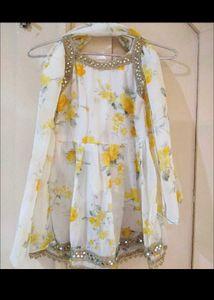Floral Dress and Scarf Set