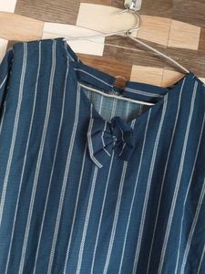 Striped Teal Top
