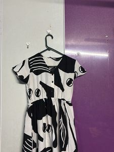Abstract Print Casual Dress