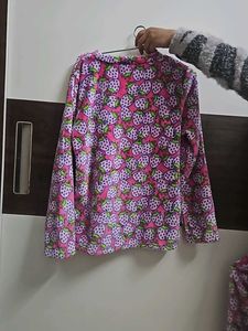 Velvet Woollen Furry Cord Set For Girls