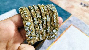 Set of Six Gold-tone Bangles