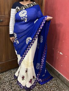 Double Color Saree