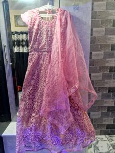 Pink Net Gown