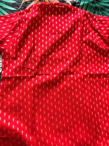 Red Printed kurta For Men