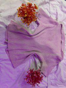 Ribbed Knit Zip-Up Top