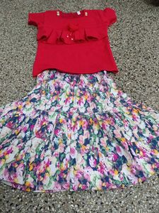 New Kids Skirt N Top Set