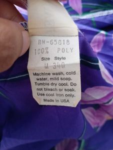 Hawaiin Orchid Print Floral Dress From Hawaii