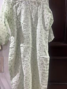 Mint Green Embroidered Kurta