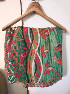 Green Printed Saree