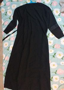 Black Partywear Saudi Abaya with Belt