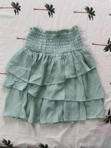H&amp;M Tiered Ruffle Mini Skirt