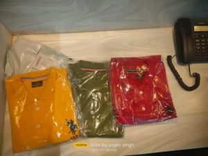Stunning Matty Cotton Self Pattern Polos For Men- 3 Pieces