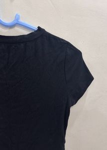 Black Mini Crop Top For Women (Summer Collection)