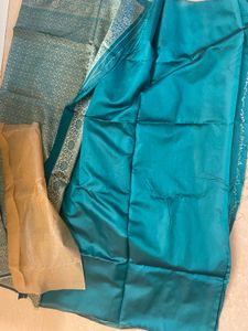 Elegant Teal Saree - cyan sarees new