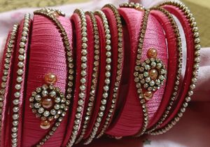 Silk Thread Bangles Prepared By Me