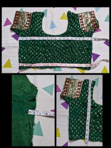 Green Embellished Saree with Blouse