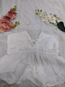 White Zara Crop Top