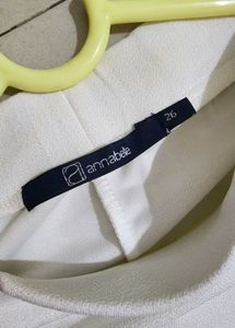 White Flared Trousers Annabelle By Pantaloons