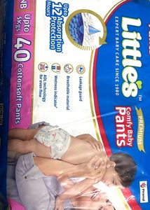 Little's Comfy Baby Pants Premium NB 40 Count