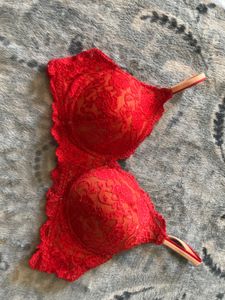 Abelino Red Lace Bra