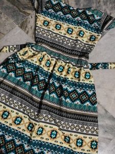 Patterned Casual Dress