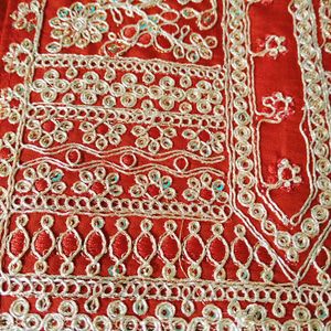 Red Embroidered Kurta